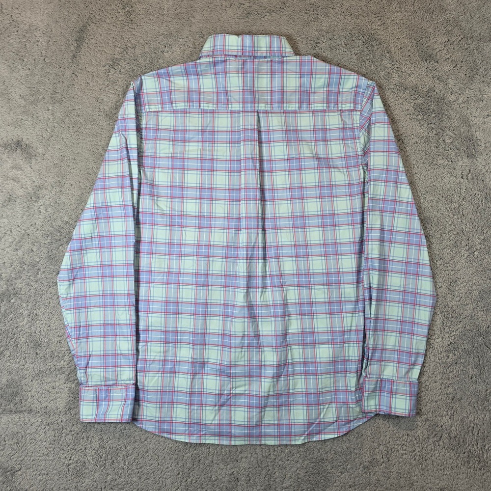 Vineyard Vines Performance Shirt Mens S Blue Plaid OTG brrr Cooling Button Down - Picture 5 of 9